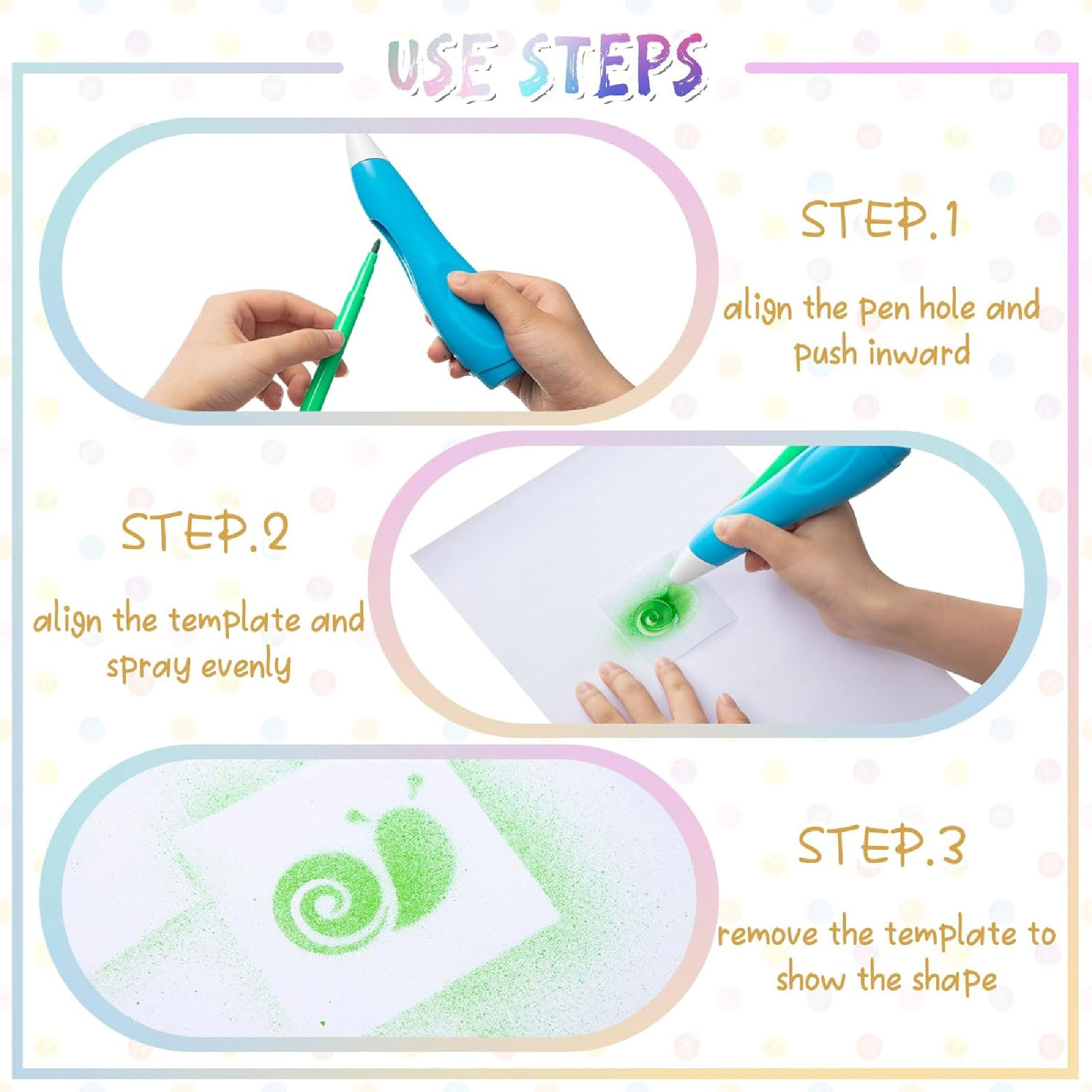 Vista 2 de Lapiz Bolígrafo Aerografo Niños Recargab